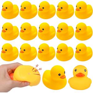 Yellow Rubber Ducks Bath Toys 20Pack, Bathtub Floating Squeaky Duck Bulk Baby Preschool Bath Toy for Baby Shower Infants Kids Toddler Birthday Party Decoration Gift (Large)