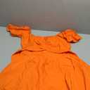 LYANER Women's Off Shoulder Wrap Tie Up Back Ruffle Short Sleeve Romper Short Jumpsuit, Large