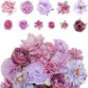 Faux Flower Small Artificial Flower Wedding Party DIY Home Decoration (27, Purple)