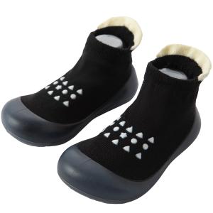 2 x Kqwfsiu Baby Sock Shoes Boys Girls First Walking Shoes Non Slip Lightweight Toddler Infant Indoor Outdoor Gifts for Newborn Black (Black)