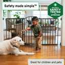 Ingenuity Decorative Extra Wide Baby Gate & Dog Gate, 44"-72" Wide, 36" Tall, Hardware Mounted, Install in Hallways, Bottom of Stairs, or Large Openings - Bronze