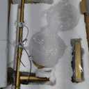 Yosoan Boho Brass Gold Vintage Wall Sconce with Flower Shade, 2-Light Indoor Hardwired Modern Vanity Industrial Single Wall Mounted Milk Transparent Tulip for Living Room Kitchen Bedroom(Antique)