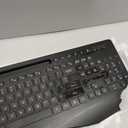 Wireless Keyboard and Mouse Combo - 9 Backlit Effects, RGB, Ergo Wrist Rest, Phone Holder, 2.4G Full Size, Rechargeable, Sleep Mode, KM22 MAX Quiet Set for Computer, PC, Laptop, Mac, Windows- SABLUTE (Classic Black)