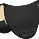 Werner Christ Horse Saddlepad Champ Endurance numnah, seat Area Made of Real Sheepskin, for Summer and Winter (Full, Black)