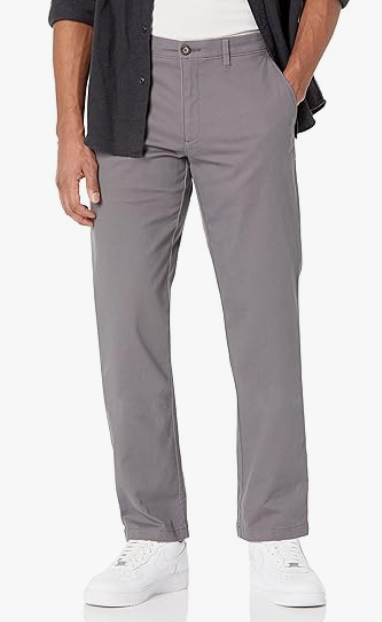 Amazon Essentials Men's Straight-Fit Casual Cotton Stretch Chino Pants, Charcoal, 31W x 28L