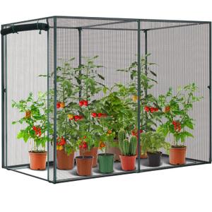 Crop Cages for Garden Plant:6.6x3.9x5.3 Ft Plant Protection Tent with Zippered Door, Raised Bed Cover, Garden Bed Cover with Frame, Wind-Resistant Plant Cages for Outdoor Plants
