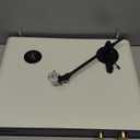 Vinyl Record Player with 40W Bookshelf Speakers and Dual Bluetooth,Hi-fi System Turntable with USB Record,Built-in Phono Preamp, Counterweight, Pitch and AT-3600L,PU Leather White