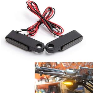 Evomosa Motorcycle Mini LED Turn Signal Light 8mm Indicator Blinker Light Flasher Lamp,turn signal kit,motorcycle accessories (black)