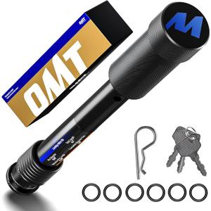 Orion Motor Tech Locking Hitch Pin, Fits 2" & 2.5" Receiver with 5/8" Diameter Hitch Pin Lock, Anti-Theft Steel Hitch Pin Lock with Key for Class III IV, Anti-Rattle Trailer Hitch Pin with O-Rings (2 & 2.5 in - 1 Pack, Black)