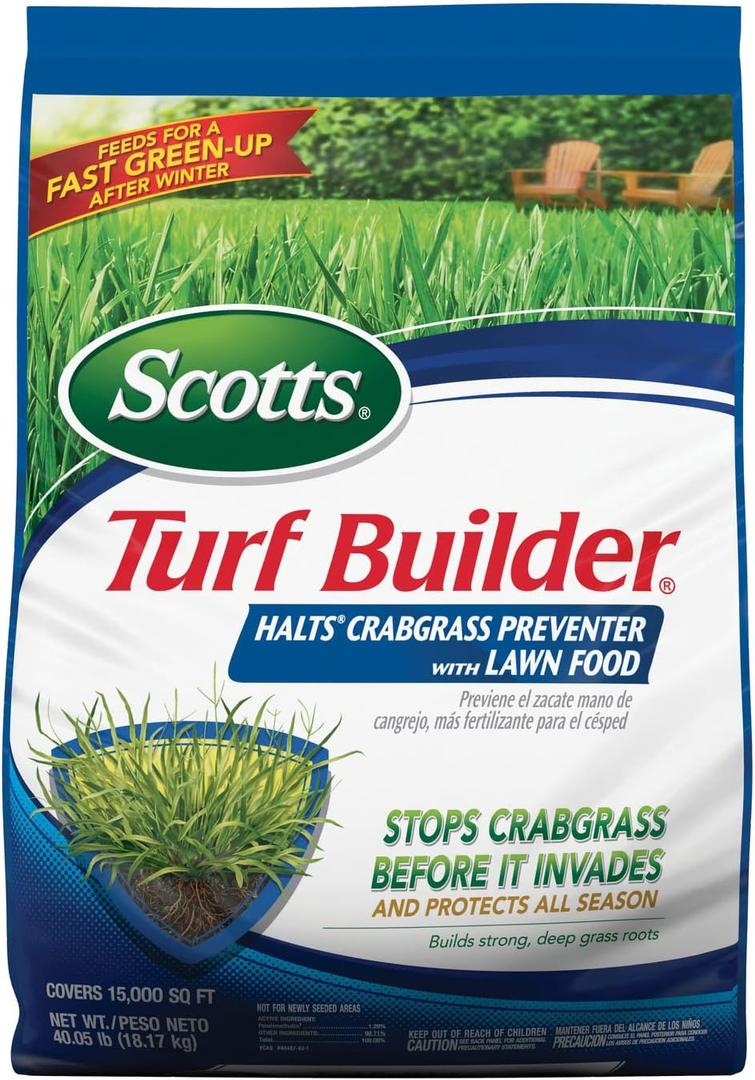 Scotts Turf Builder Halts Crabgrass Preventer with Lawn Food, 15,000 sq. ft. (EXP 12/22/26)