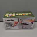 Mueller Pro-Series All-in-One, 12 Blade Mandoline Slicer for Kitchen, Food Chopper, Vegetable Slicer and Spiralizer, Cutter, Dicer, Grater, Kitchen Gadgets Sets with Container, White Sand/Pastel Green