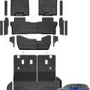 Floor Mats for Honda Pilot 2022-2016, All Weather Floor Mats Trunk Cargo Liner with Backrest Protectors and Door Sill Guards Accessories, Full Coverage Set for 8 Seats (Not Fit Elite Model)