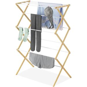Whitmor Natural Wood Drying Rack (Wood & White)
