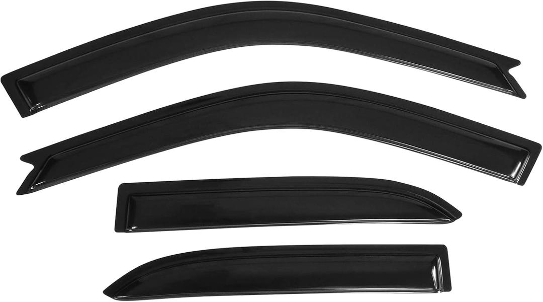Window Visor Compatible with 2001-2005 Lexus Is300 4 Door, Slim Style Acrylic Smoke Tinted Sun Rain Wind Guards Shield Vent by IKON MOTORSPORTS, 2002 2003 2004