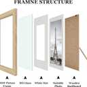 Povrgive Picture Frames, Made of Real Glass and Wooden Frame, Gallery Photo Frames Set of 10 for Collage Wall Decor, Multi Sizes Including 8x10, 5x7, 4x6 for Mounting or Tabletop Display, Wood