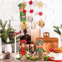 12 Pcs Christmas Doll Accessories Mini Doll Baker Outfit Kit Include Apron Hats for Xmas Mini Baking Props Decorations, Dolls is Not Included