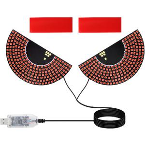 CARFIB Devil Eyes LED Car Sign Window Back Light for Road Rage Rear Display USB Control Dynamic Smart Funny Blink Eye Lights Red