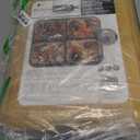 Farberware Build-A-Board Bamboo Cutting Board with Built-In Compartments & Clear Locking Lid, Black Handles  Charcuterie, Snack Tray, Food Prep and Serving Platter