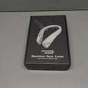 Kakashi 6000mAh Portable Neck Fan Rechargeable, Bladeless Operated Wearable Personal Fan with 3 Speeds, 360Cooling Leafless Hanging Neck Fan Blow Cold Air for Travel Outdoor (White)