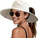 PFFY Sun Beach Hats for Women Men UV Protection Wide Brim Foldable Fishing Sun Bucket Hat Outdoor Essentials