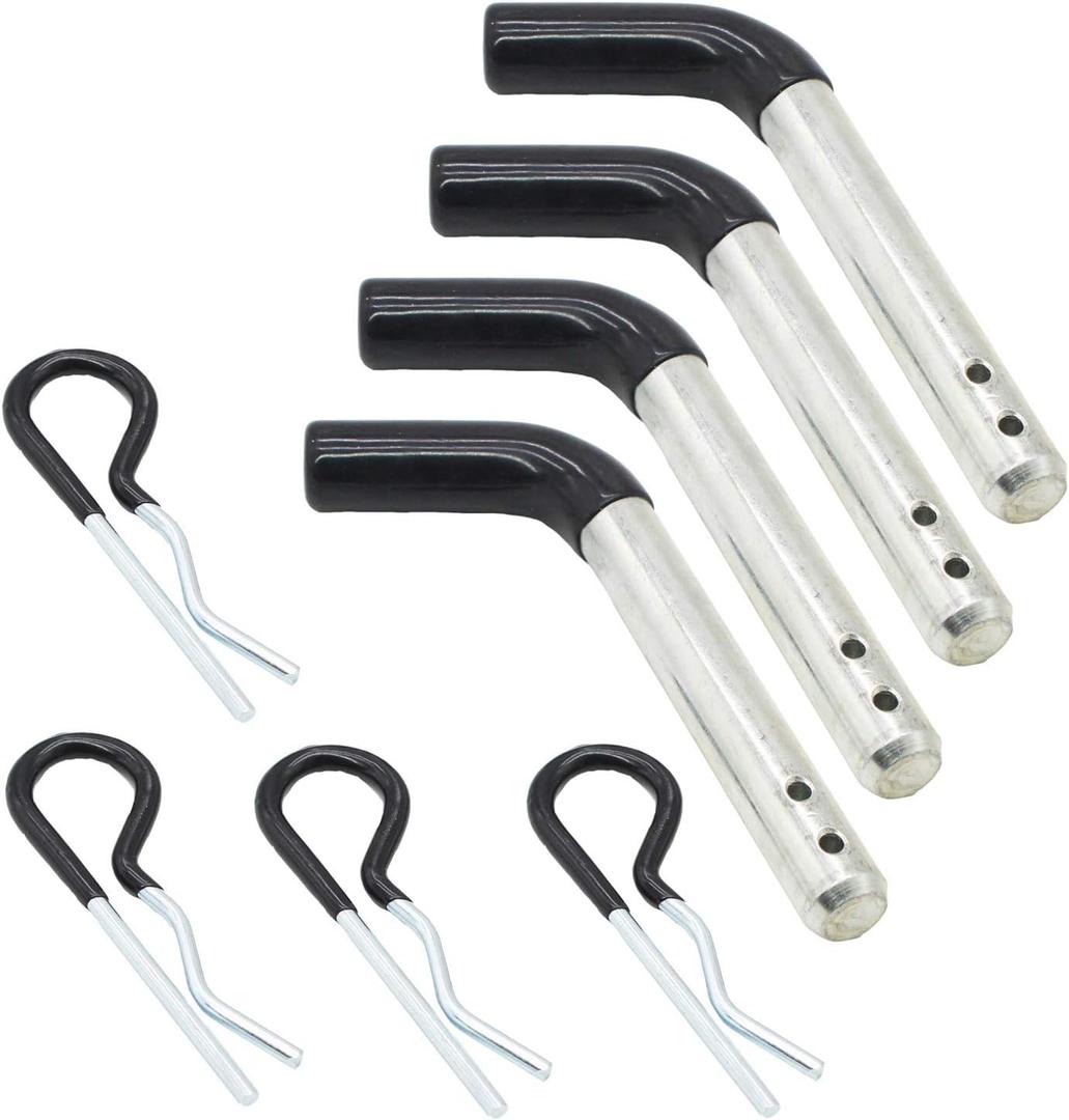 X-Haibei Trailer Towing Hitch Pin and Clip 5/8 inch Diameter fit 2 inch Receiver 4 Pack