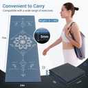 Avoalre Folding Yoga Mat, Eco-Friendly PVC Travel Yoga Mat Packable, Double Sided Non-Slip Printed Yoga Mats with Bag for Home Workout Gym Exercise Fitness Pilates Stretching (72" x 24" x 1/5" Thick)
