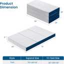 Inofia Twin Size 6 Inch Folding Mattress, Trifold Gel Memory Foam Bed, Foldable Floor Mattress with Removable Cover, Portable Floor Guest Bed for RV, Camping (75"x39"x6")