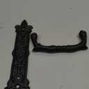 Peohud 2 Pack Heavy Duty Barn Door Handle, 9 Inches Cast Iron Rustic Gate Handle, Antique Black Carved Door Pull for Garages Sheds Closet Drawer Cabinet Fence Outdoor Farmhouse