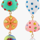 Channel V Asymmetrical Candy Color Rhinestone Earrings Festival Unique Trendy Bridal Statement Boho Vintage Drop Earrings Handmade Big Long Tassel Jewelry Korean Fashion for Women