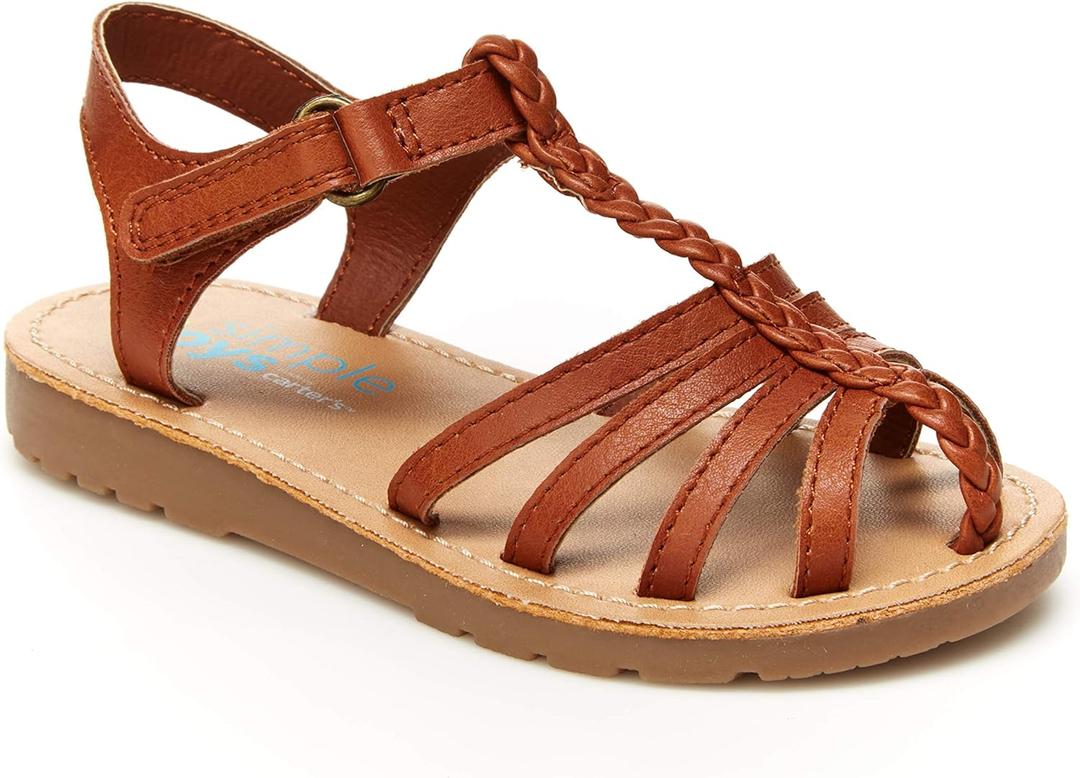 Simple Joys by Carter's Girls Freya Sandal (Brown, 4 Toddler)