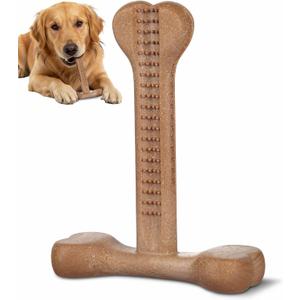 Dog Chew Toy for Aggressive Chewers T-Shaped Tough Dog Bone Toys for Small Medium Large Breed to Keep Them Busy (Medium/Large-Under 60LBS, Milk Flavored)