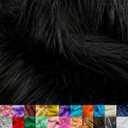 Ice Fabrics Faux Fur Fabric by The Yard - 60 Inches Wide Super Soft and Fluffy Shaggy Mohair Fur Fabric for Costumes, Apparel, Rugs, Pillows, Decorations and More - Black - Half Yard