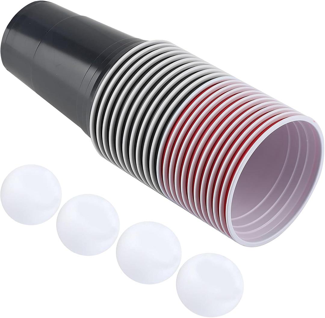 Beer Pong Drinking Game Set 22 Cups 4 Balls (red cups 11+black cups11+4balls)