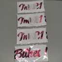 Pack of 4, 
21st Birthday Sash Black - Hot Pink Sparkle with Crystal Rhinestones "I'm 21 Bitches!" Premium Satin Sash - Black Sash(Im21Btch HP) BLK