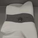 Cervical Neck Pillow for Pain Relief, Ergonomic Side Sleeper Pillow for Sleeping, Orthopedic Contour Memory Foam Bed Rest Pillows for Sleeping, Cooling Cervical Pillow for Back Stomach Sleepers (White & Grey)