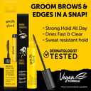 2 x got2b Glued 2-in-1 Brow Gel & Edge Control, 0.54 Fl Oz, Strong Hold Styling Eyebrow Gel and Hair Mascara for Flyaways and Frizz with Castor Oil, Sweat-Resistant with Quick Dry, Clear Finish