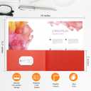 50pcs Red Folders with Two-Pockets Fit Letter Size Paper,Paper File Designed for Office,Home and Classroom Use