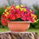 summer flower Outdoor Artificial Flowers 12 Bundles Fake Flowers for Spring Summer Decoration, UV Resistant Fake Pea Flower, Look Real Flowers for Planter Front Door Porch Yard Patio (Pea Flower)