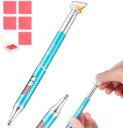 Yacig Diamond Art Pen Refillable Wax Pen for Diamond Painting, Metal 5D Diamonds Art Accessories Pens with a Multi Placer, Blue