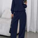 PRETTYGARDEN Womens Sweatsuits 2 Piece Set 2026 Casual Winter Long Sleeve Hoodie Loose Wide Leg Sweatpants Fall Tracksuit (Blue, M)
