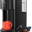 Kismile Single Serve Coffee Maker, 2 in 1 Drop Coffee Machine Compatible with K Cup & Ground Coffee, 5 Brew Sizes 6-14 Oz, 40oz Removable Water Tank,Self-Cleaning Function, Black