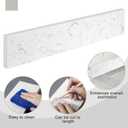 Reallnaive 1 Pcs 22" x 4" Marble Vanity Sidesplash Bathroom Vanity Backsplash Engineered Stone Side Splash for Bathroom Sink Home Decoration (Carrara White)
