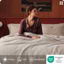 Bedsure Cotton Duvet Cover Queen Size - 100% Cotton Waffle Weave Linen Duvet Cover, PureWoven Textured Breathable Bedding Comforter Cover for All Season, 1 Duvet Cover Only 90"x90"