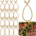 Zhengmy 16 Pcs 20 Inches Christmas Garland Ties Christmas Decorative Twist Ties for Banister Reusable and Flexible Twist for Xmas Home Decorations Holiday Craft Wrapping (Gold)