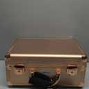 Kemier Makeup Train Case - Cosmetic Organizer Box Makeup Case with Lights and Mirror/Makeup Case with Customized Dividers/Large Makeup Artist Organizer Kit (Rose Gold)