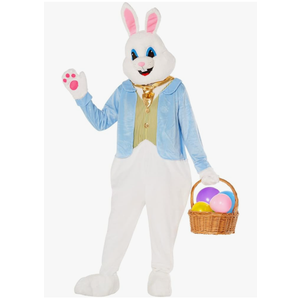 Morph Easter Bunny Costume Adult Deluxe Rabbit Mascot Outfit for Men - Perfect for Easter Costumes and Events - Size XL