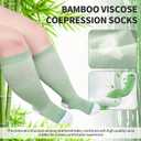 Plus Size Compression Socks Wide Calf Women Men,5 Pairs 20-30mmHg Extra Width Calf Viscose Knee High Compression Socks for Circulation Support (XL, Black/Light Blue/Pink/Purple/Green)