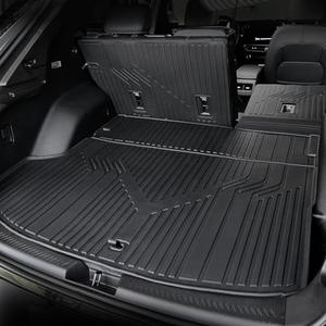JOULARISE Cargo Mat with Backrest Mat for 2024-2026 Chevy Equinox EV, All Weather TPE Cargo Liner Trunk Right Storage Car Mat Accessories for Chevrolet Equinox EV LT1 LT2 RS