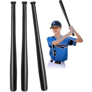 Liliful 3 Pcs Baseball Bat - 29.5 Inch Solid Lightweight Plastic Bat with Molded Plastic Grip Handle for Daily Practice, Festival, Gift, Party Decoration