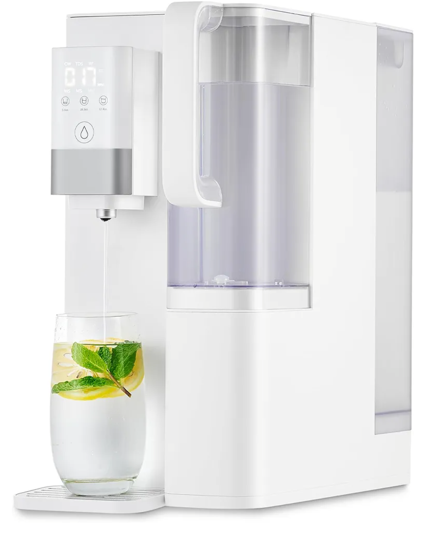 CO-Z Reverse Osmosis Water Filter Countertop, 5-Stage RO Water Filtration System, Portable Water Purifier Dispenser with 3 Preset Volume Options, 4:1 Pure to Drain, NSF/ANSI 58, No Installation